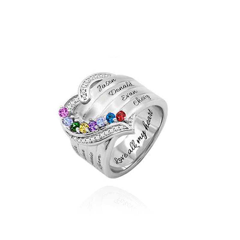 Personalized Birthday Stone Ring