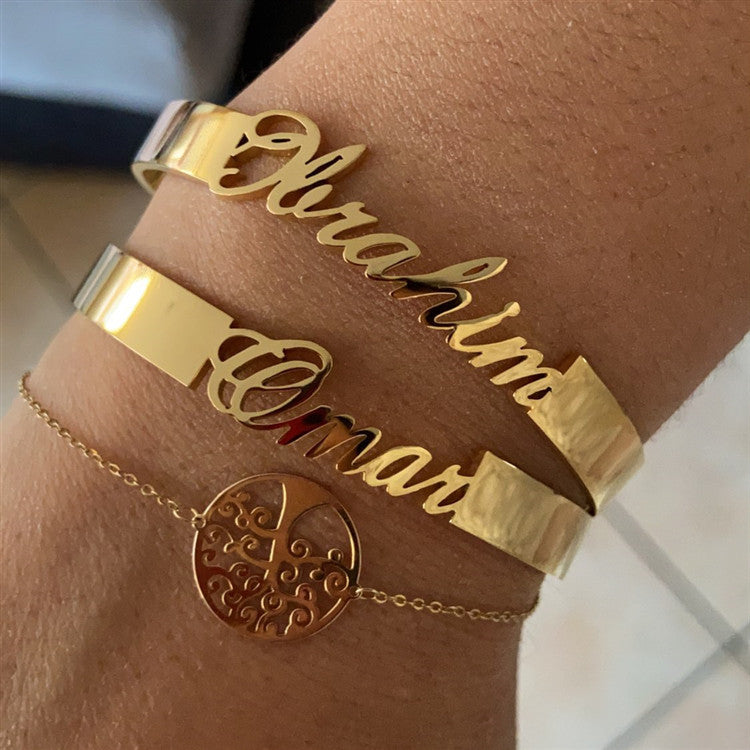 Personalized Custom Bangle Bracelet