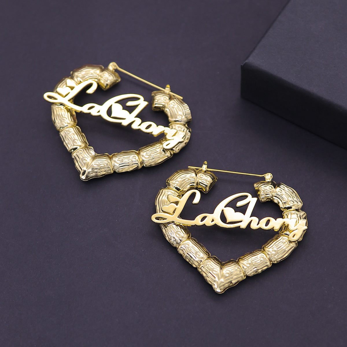 Customized Titanium Steel Bamboo Earrings