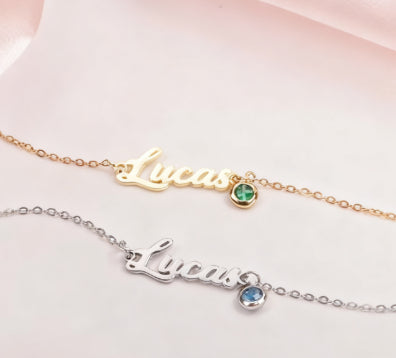 English Name Birthstone Anklet